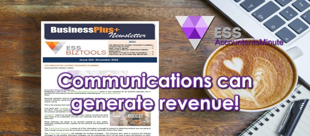 Communications can generate revenue!