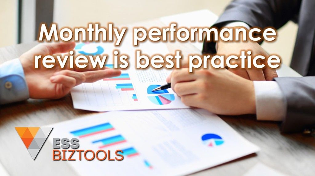 Monthly performance review is best practice